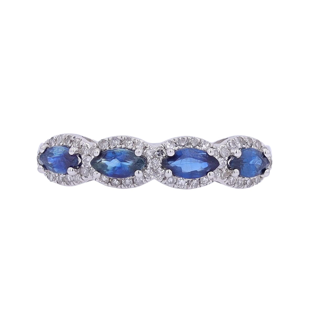 14K Gemstone & Diamond Band<p><strong>More Colors Available</p></strong>
