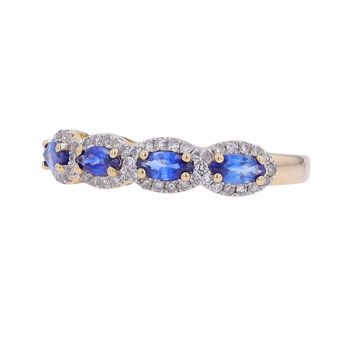 14K Gemstone & Diamond Band<p><strong>More Colors Available</p></strong>