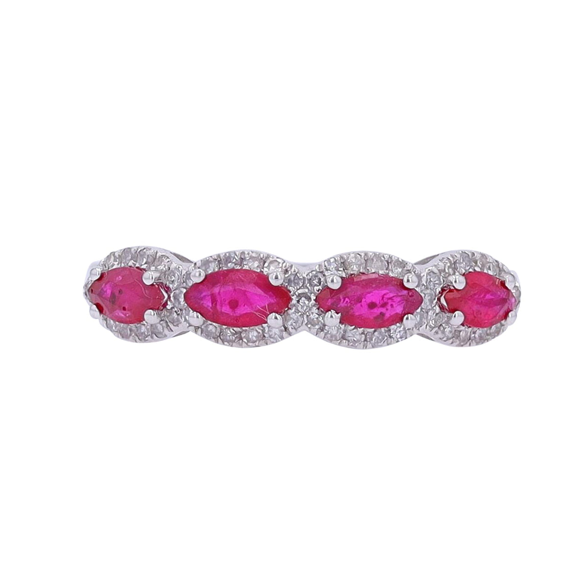 14K Gemstone & Diamond Band<p><strong>More Colors Available</p></strong>
