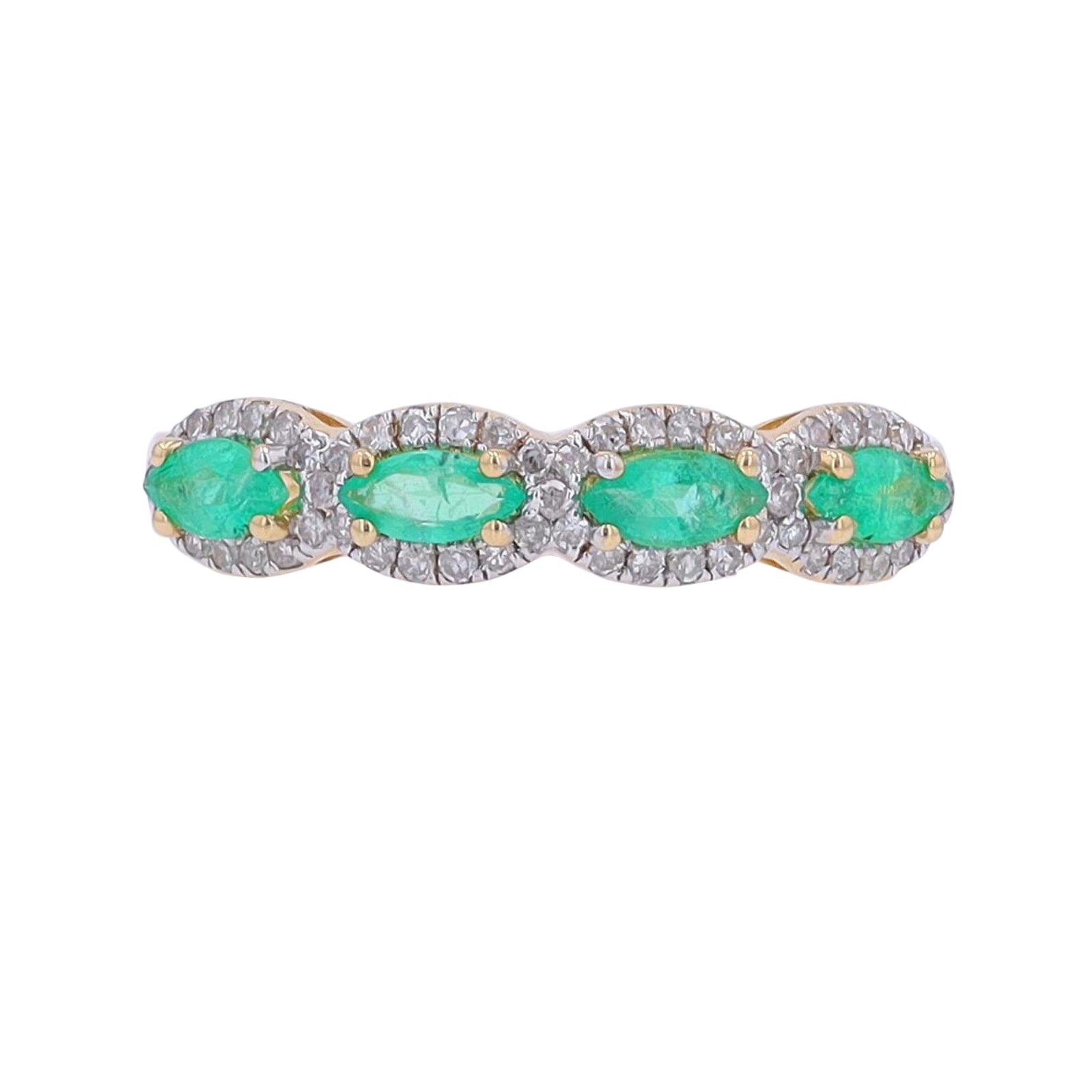 14K Gemstone & Diamond Band<p><strong>More Colors Available</p></strong>