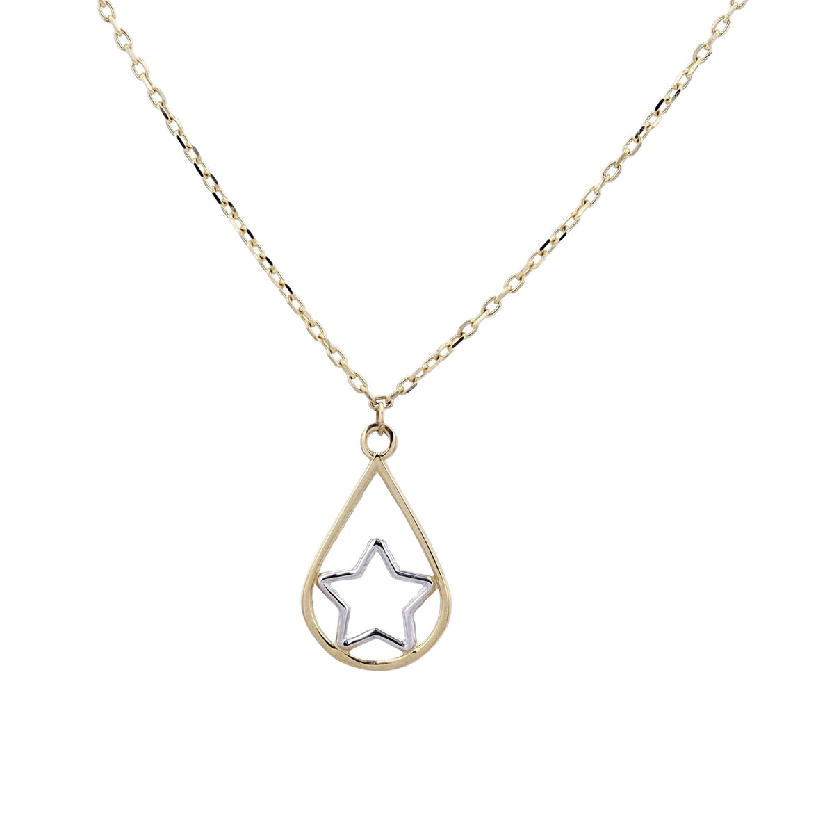 14K TT Star Necklace