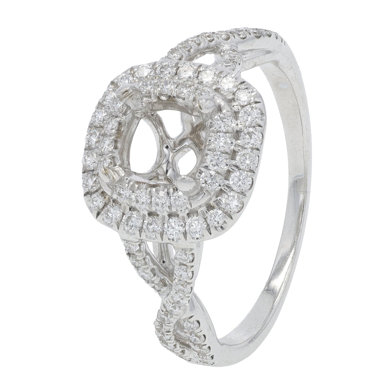14K WG 1 CT Diamond Semi-Mount