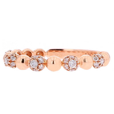 10K Beaded Diamond Band<p><strong>More Colors Available</p></strong>