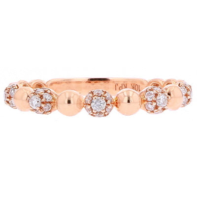 10K Beaded Diamond Band<p><strong>More Colors Available</p></strong>