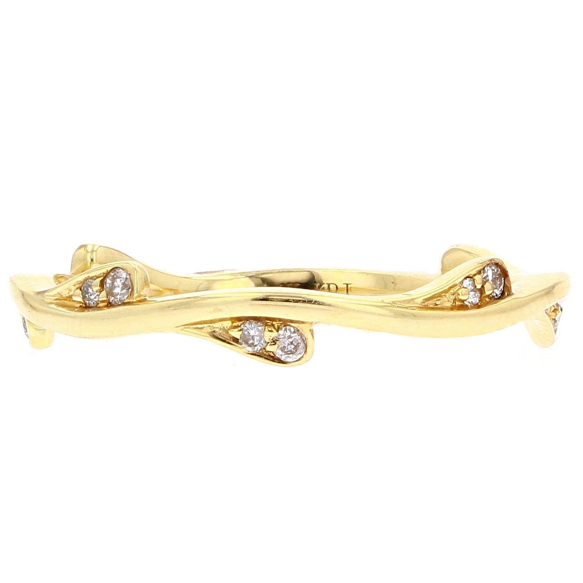 14K Diamond Vine Stackable Band<p><strong>More Colors Available</p></strong>