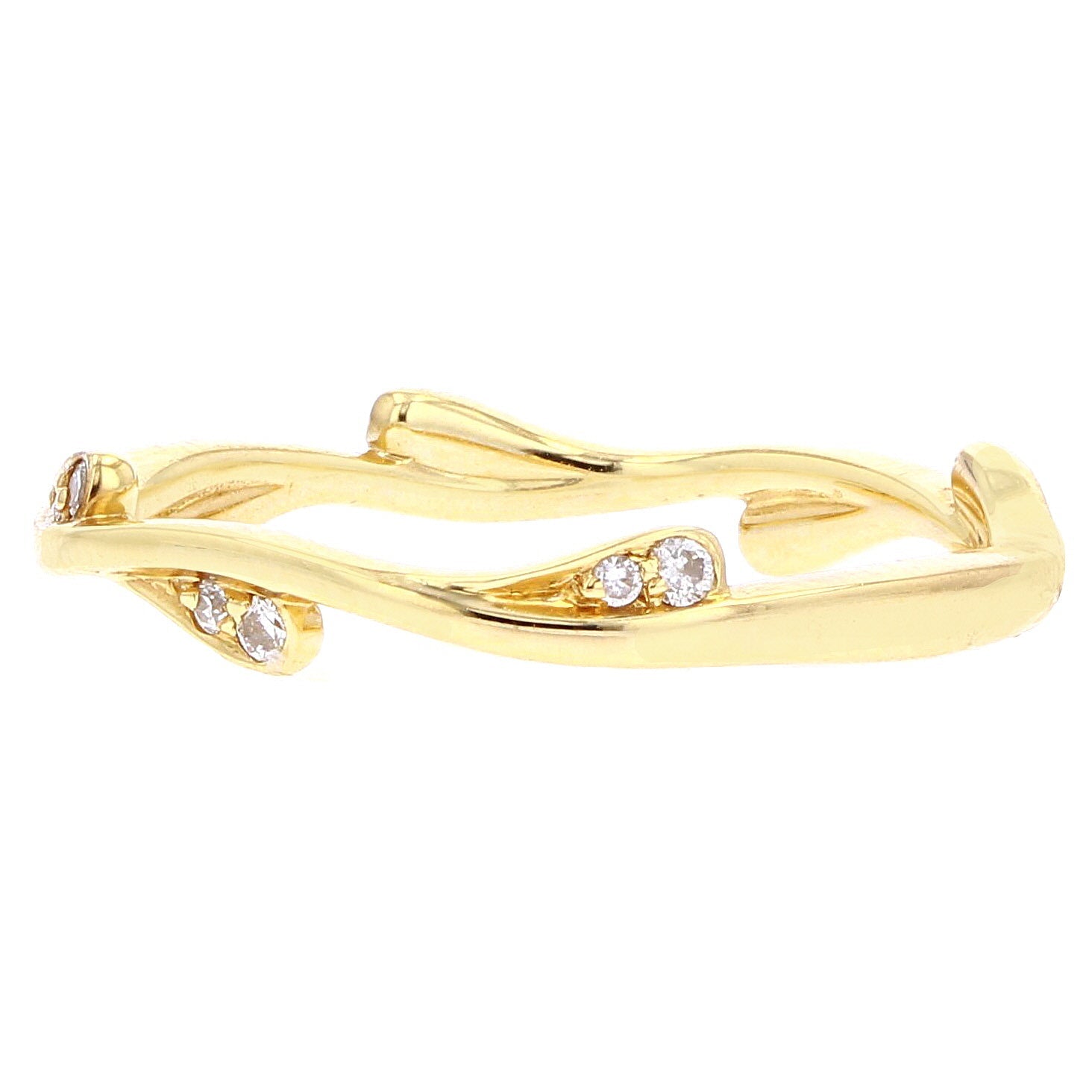 14K Diamond Vine Stackable Band<p><strong>More Colors Available</p></strong>