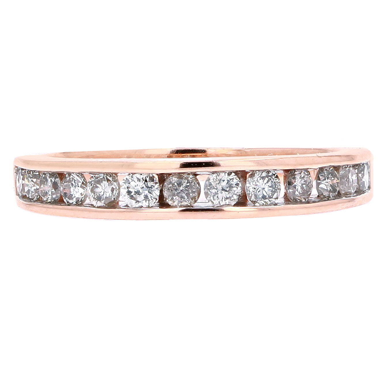 10K RG Channel Set Wedding Band