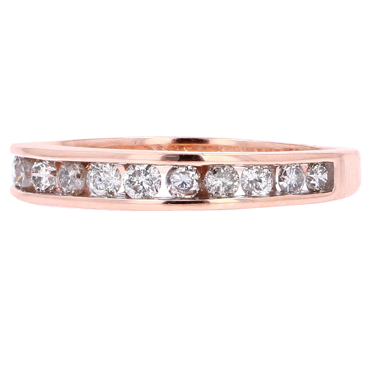 10K RG Channel Set Wedding Band