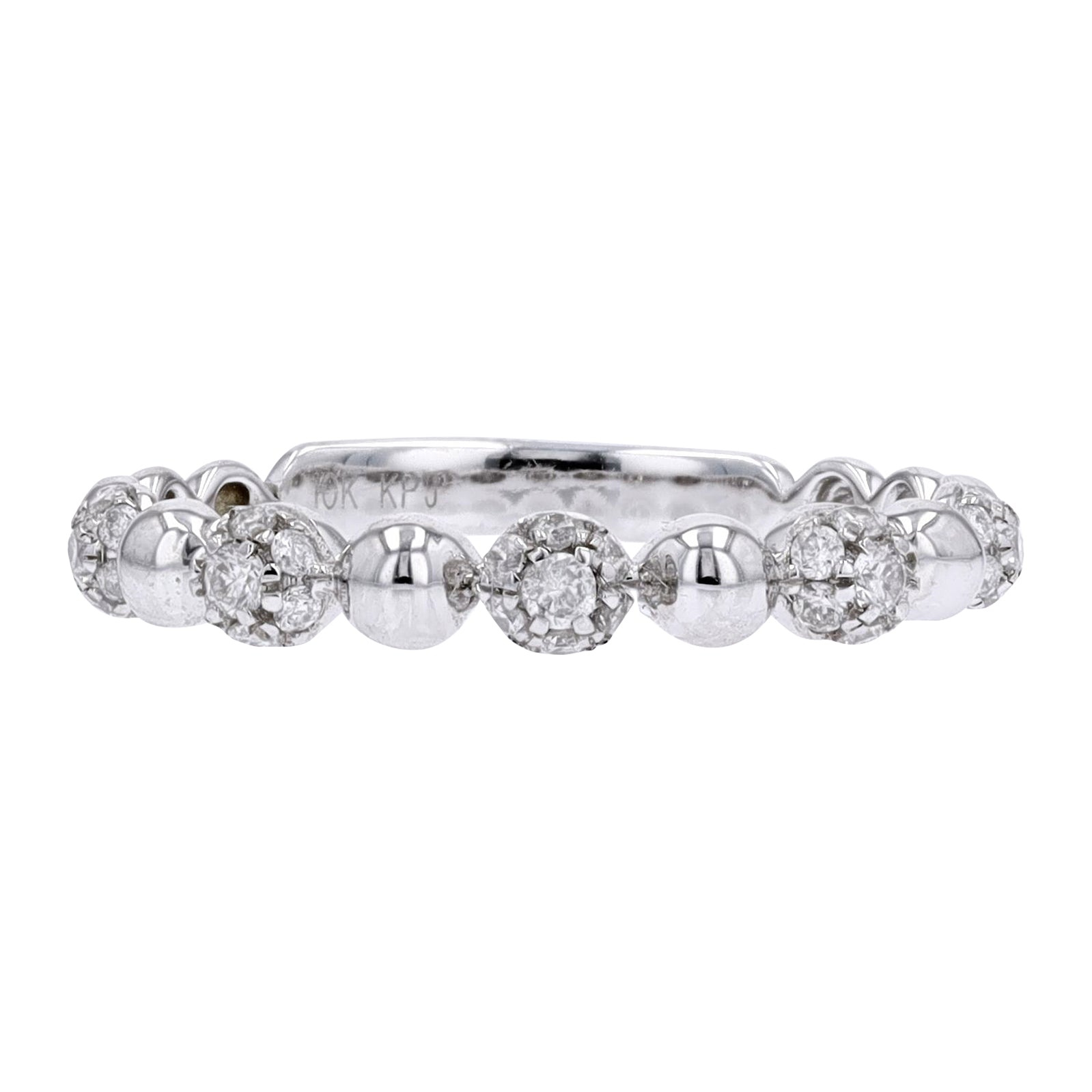 10K Beaded Diamond Band<p><strong>More Colors Available</p></strong>
