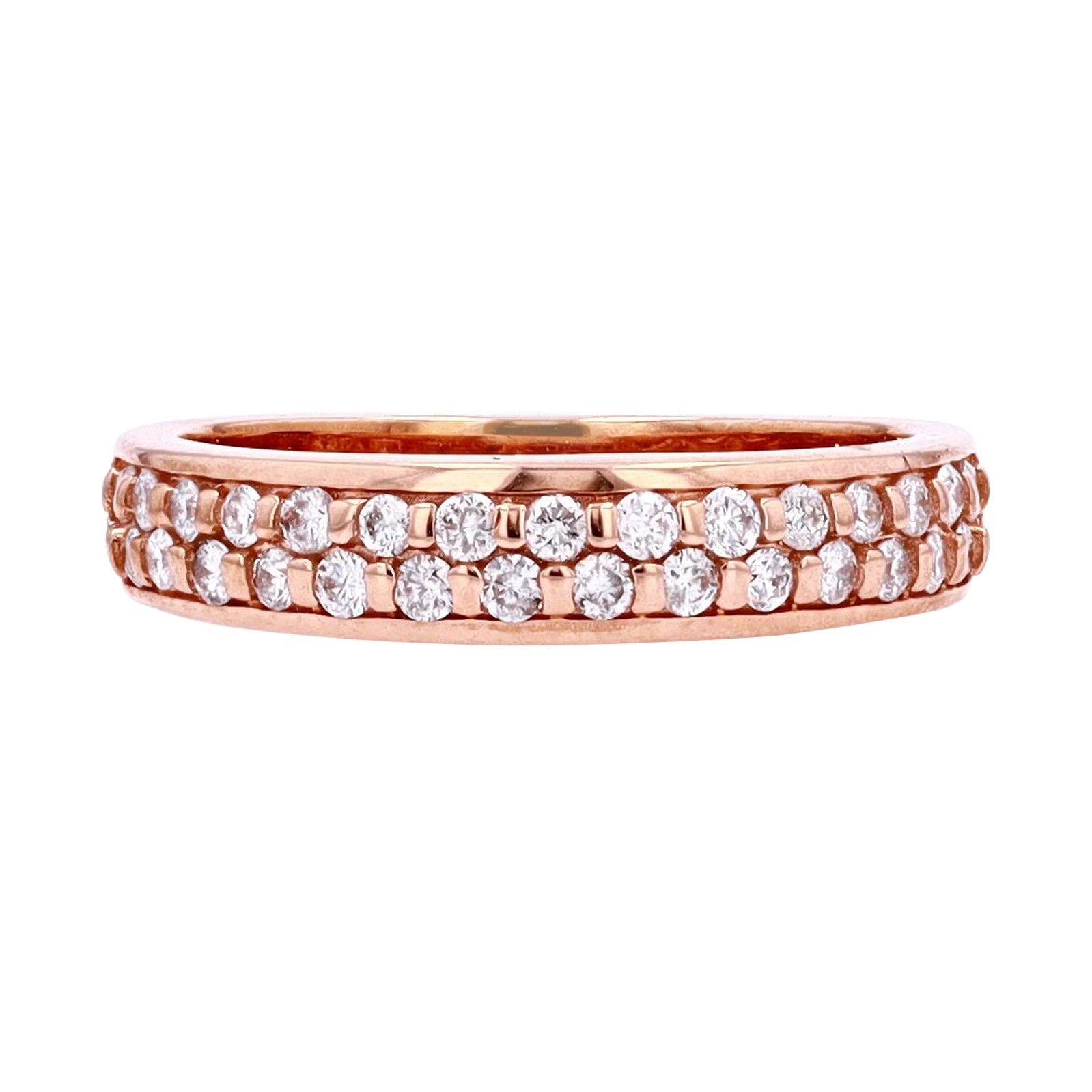 10K RG Diamond Pave Band
