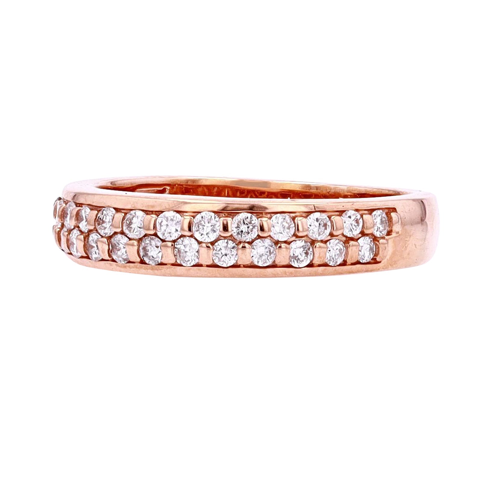 10K RG Diamond Pave Band
