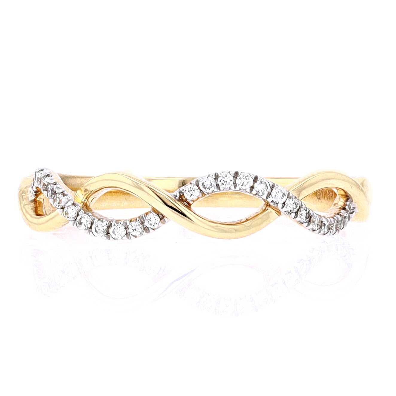 14K Diamond Infinity BandMore Colors Available