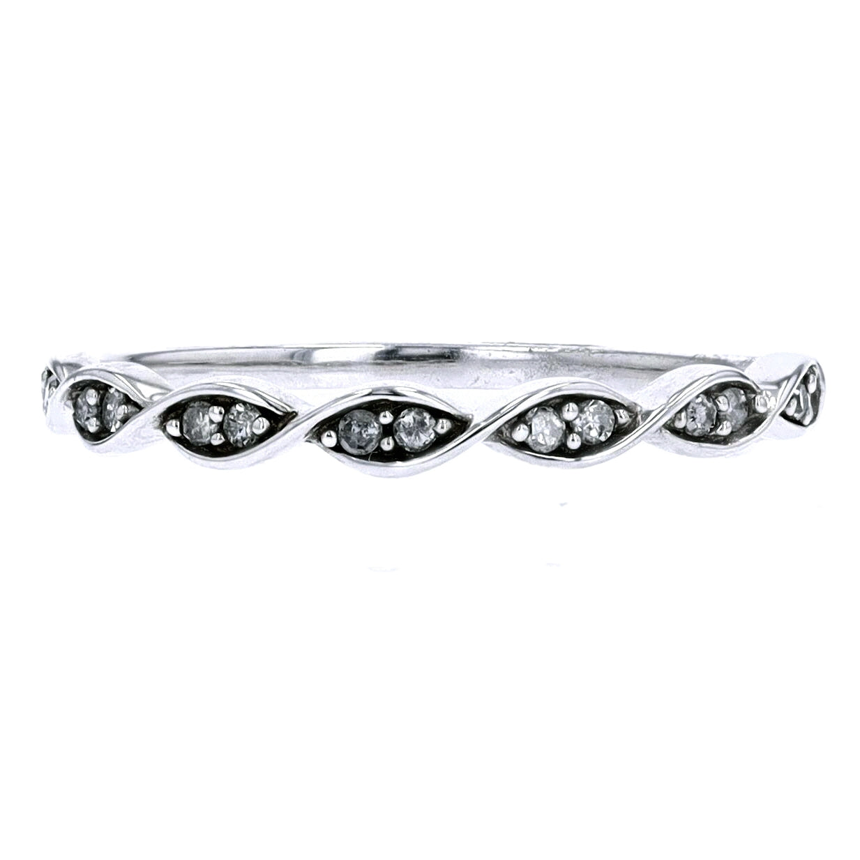 10K WG Diamond Stackable Band
