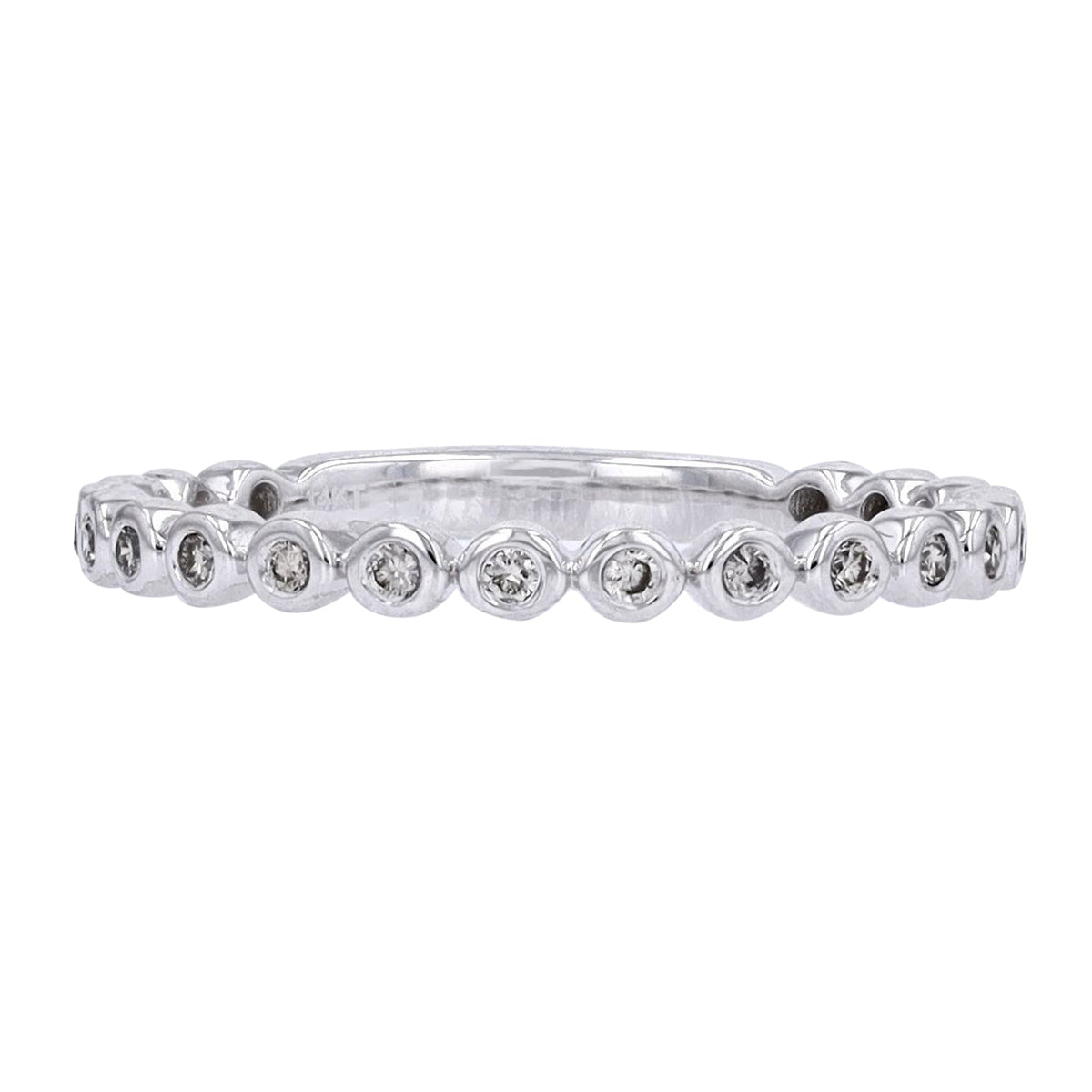 14K Diamond Bezel Set Band<p><strong>More Colors Available</p></strong>