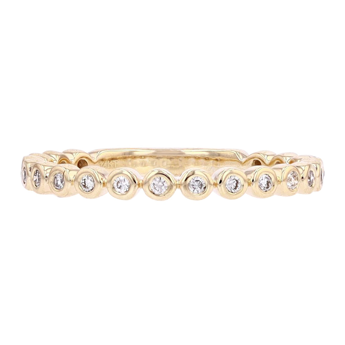 14K Diamond Bezel Set Band<p><strong>More Colors Available</p></strong>