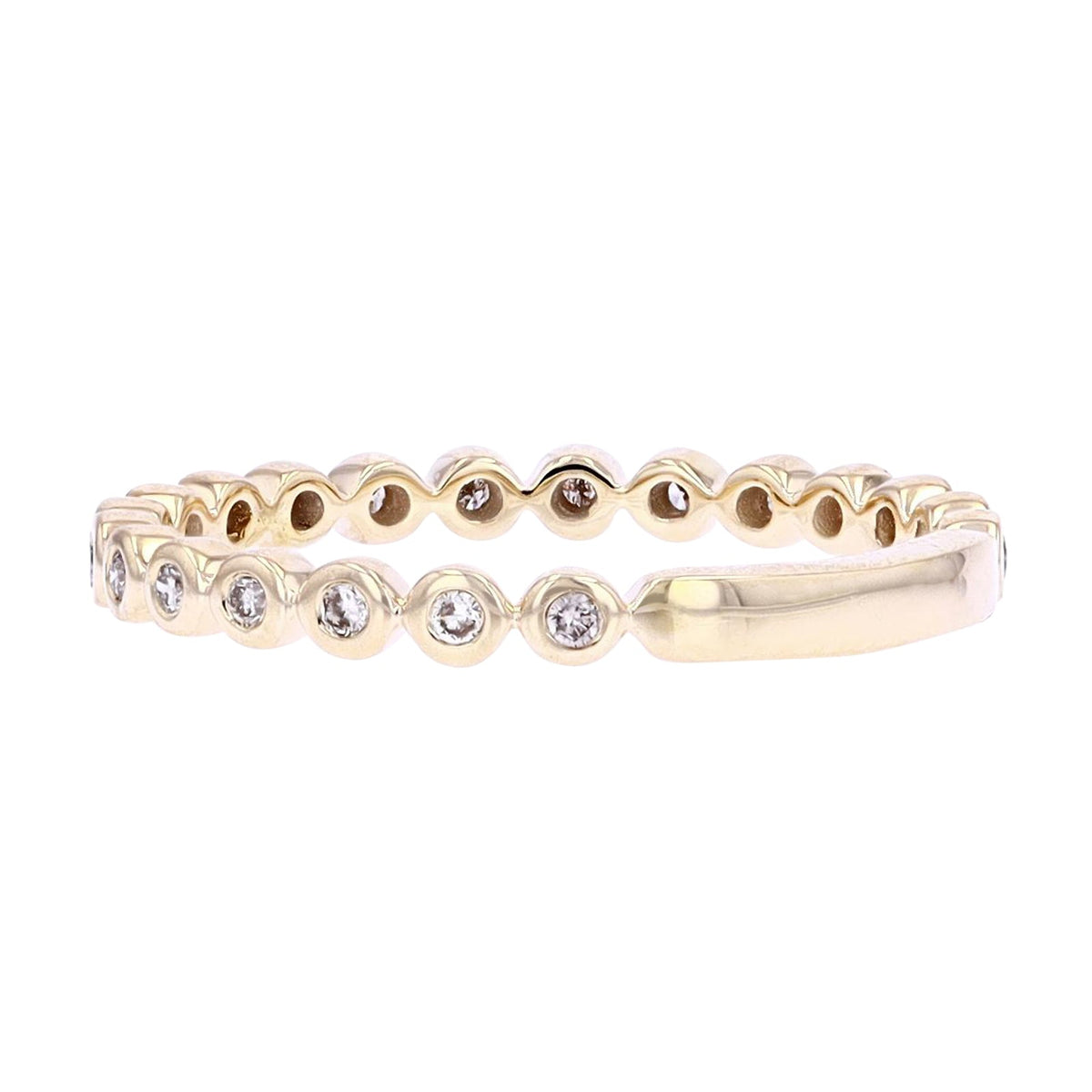 14K Diamond Bezel Set Band<p><strong>More Colors Available</p></strong>