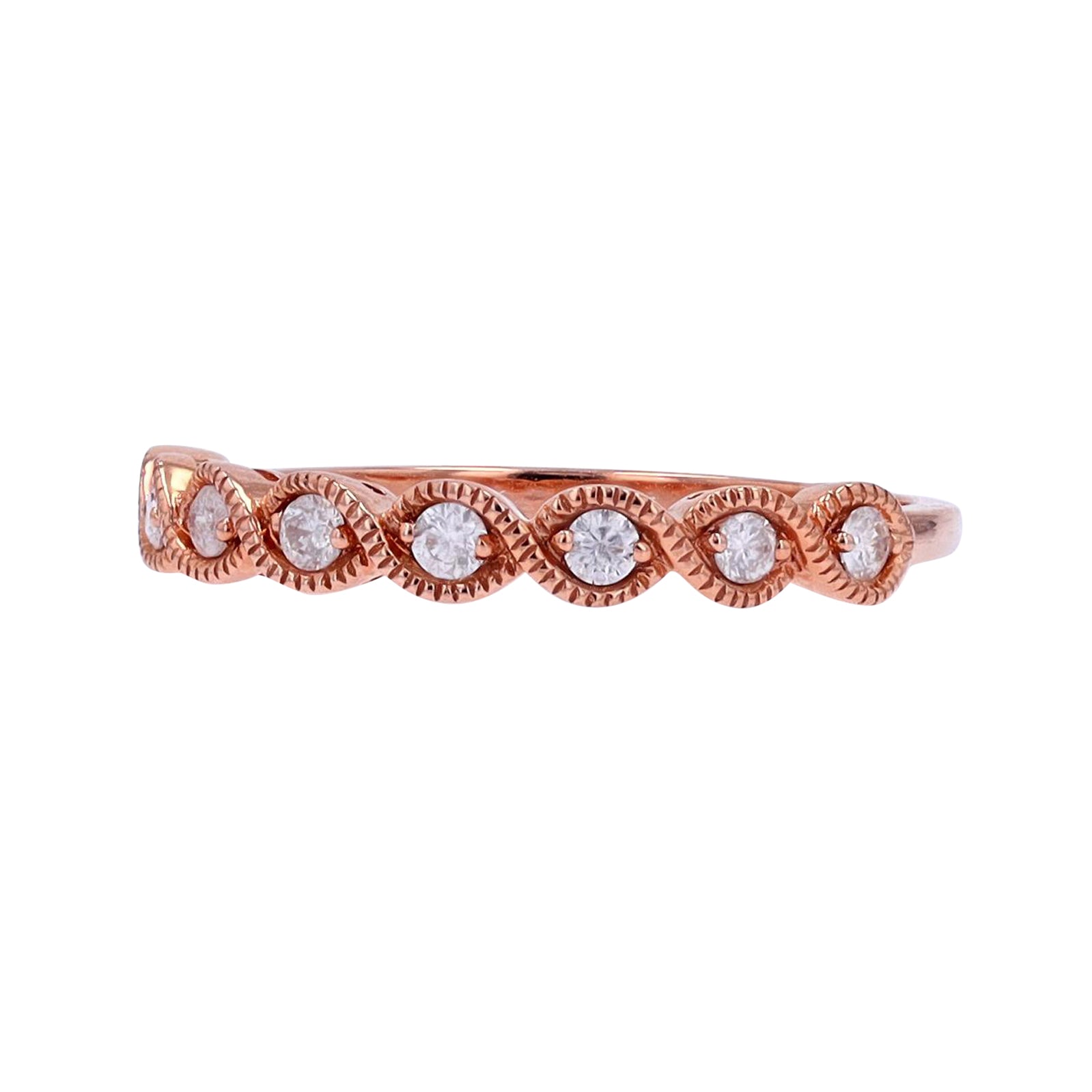14K 1/4 CT Diamond Twisted Stackable Band<p><strong>More Colors Available</p></strong>