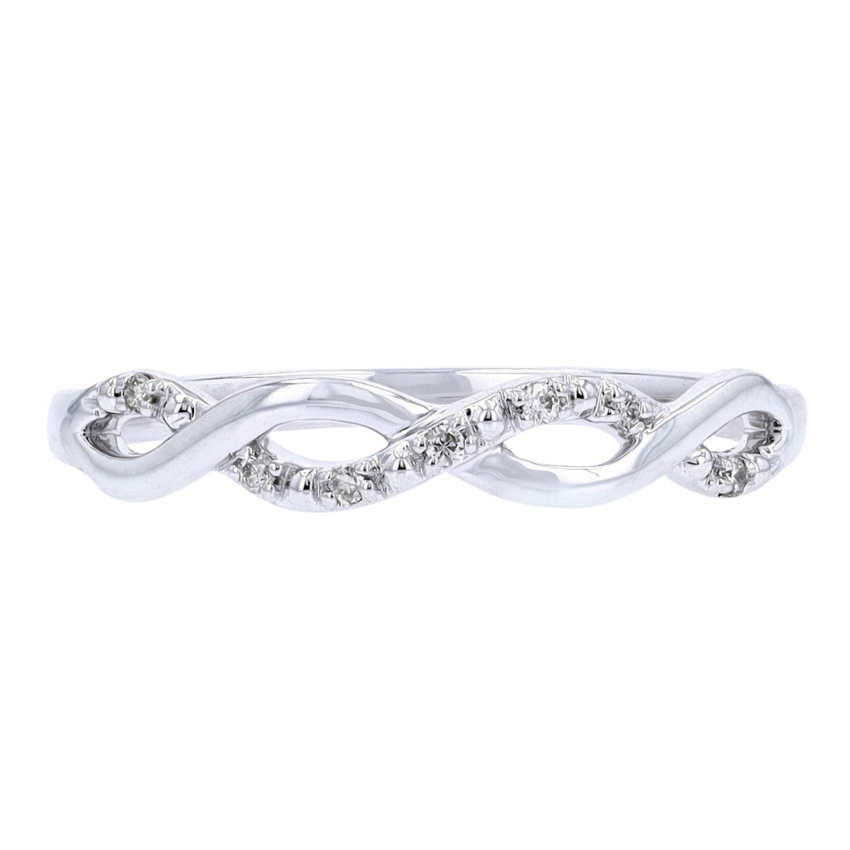 14K Diamond Crossover Band<p><strong>More Colors Available</p></strong>