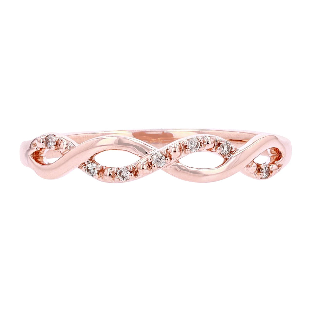 14K Diamond Crossover Band<p><strong>More Colors Available</p></strong>