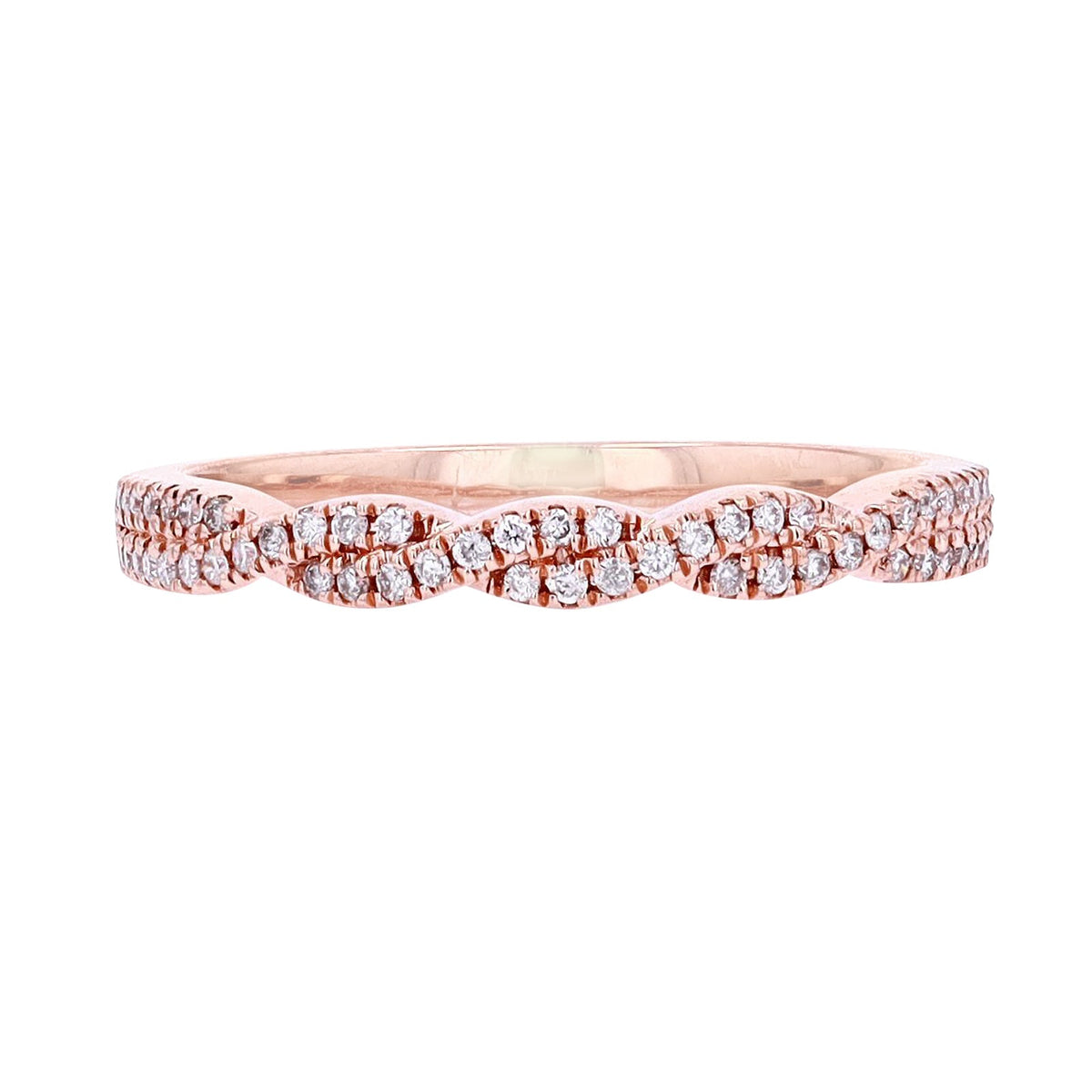 14K Twisted Diamond Band<p><strong>More Colors Available</p></strong>
