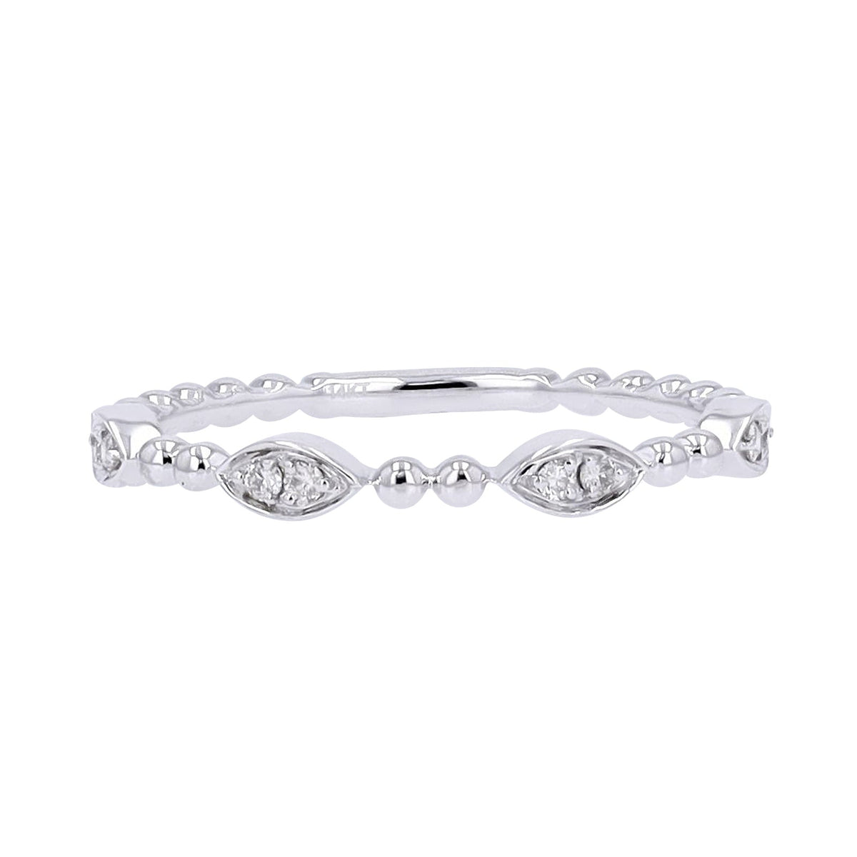 14K Beaded Diamond Band<p><strong>More Colors Available</p></strong>