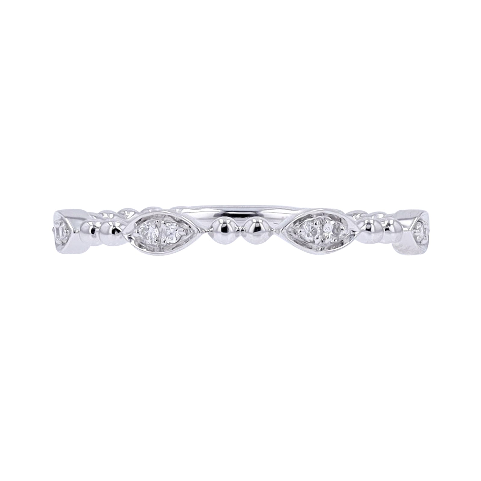 10K Beaded Diamond Band <p><strong>More Colors Available</p></strong>