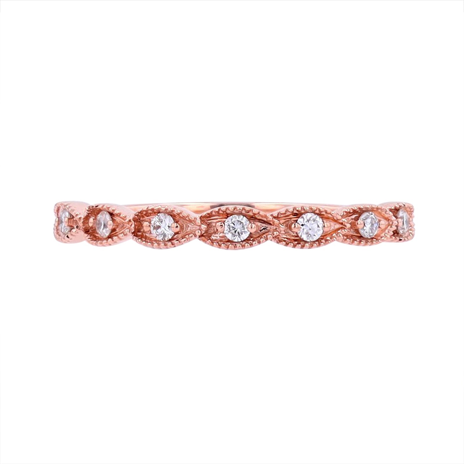 10K Diamond Scalloped Band <p><strong>More Colors Available</p></strong>