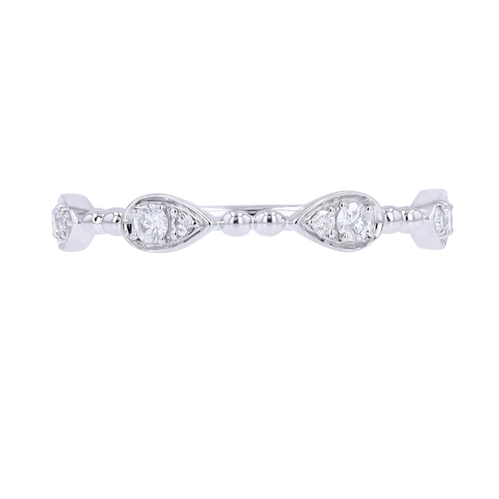 14K Beaded Diamond Band<p><strong>More Colors Available</p></strong>
