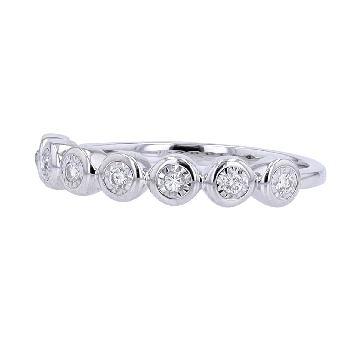 14K Miracle Set Bezel Diamond Band<p><strong>More Colors Available</p></strong>