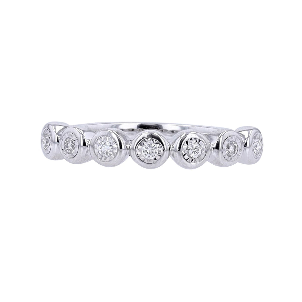 14K Miracle Set Bezel Diamond Band<p><strong>More Colors Available</p></strong>