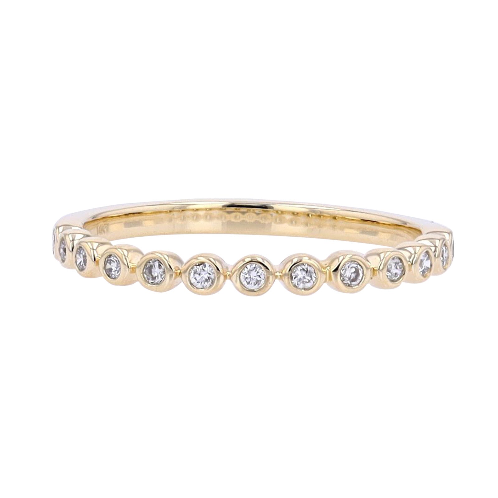 14K Bezel Set Diamond Band<p><strong>More Colors Available</p></strong>