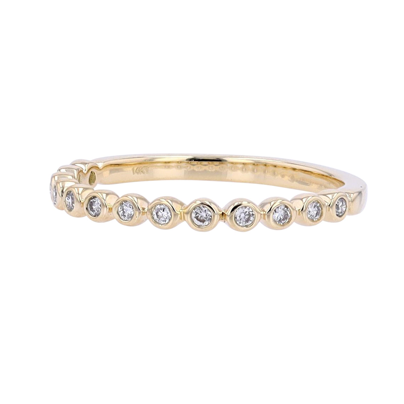 14K Bezel Set Diamond Band<p><strong>More Colors Available</p></strong>