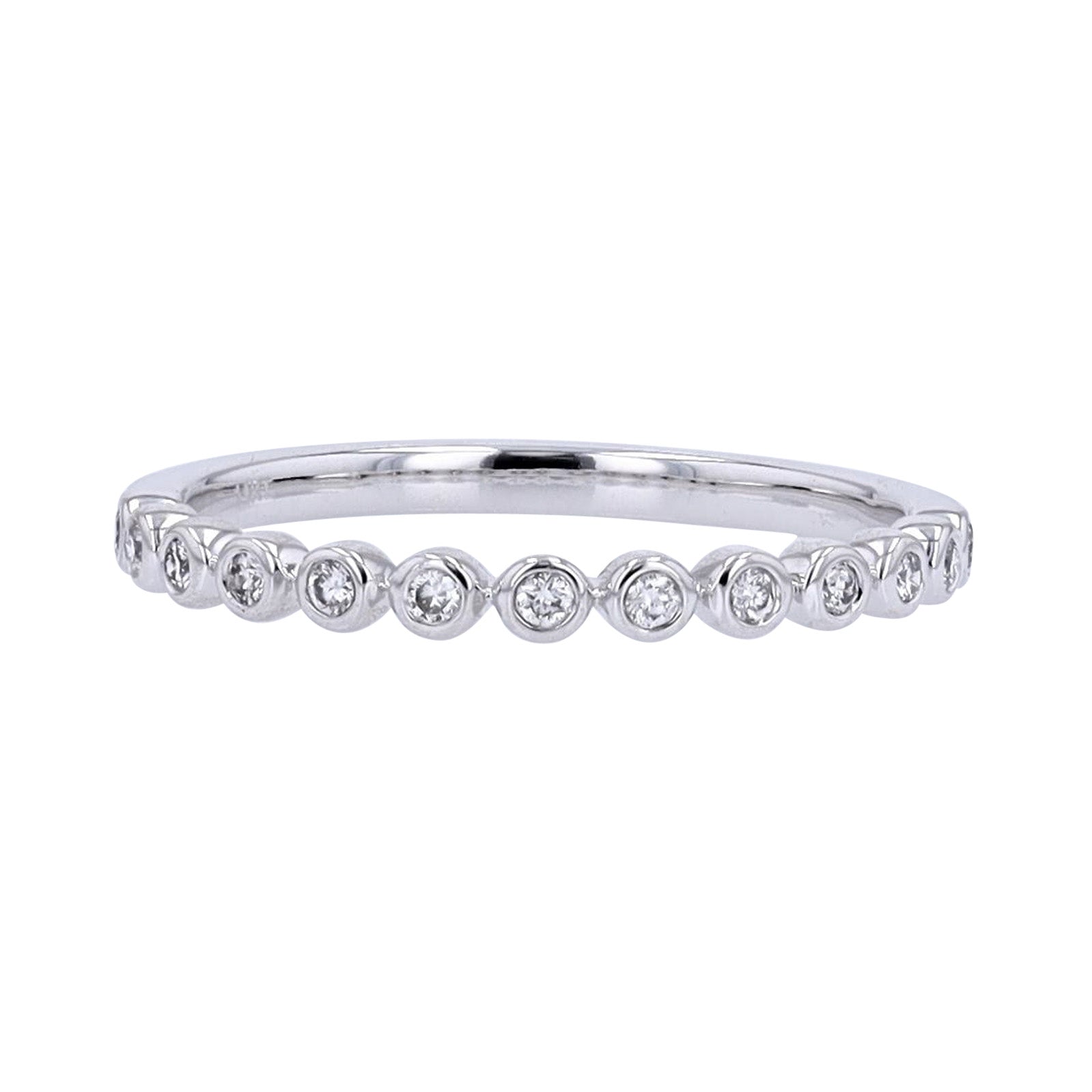 14K Bezel Set Diamond Band<p><strong>More Colors Available</p></strong>