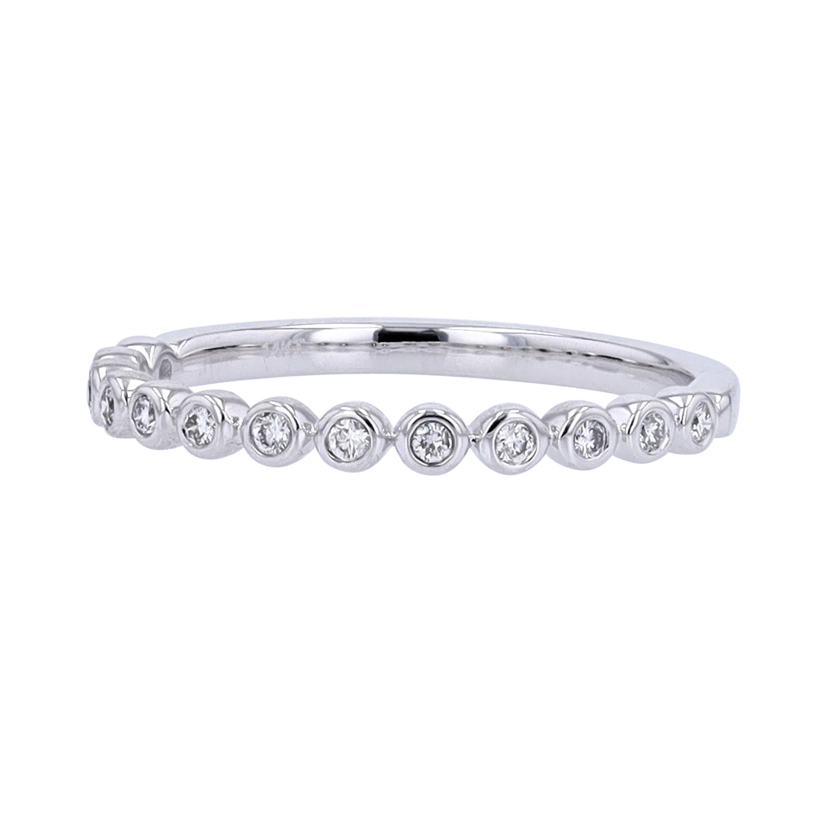 14K Bezel Set Diamond Band<p><strong>More Colors Available</p></strong>