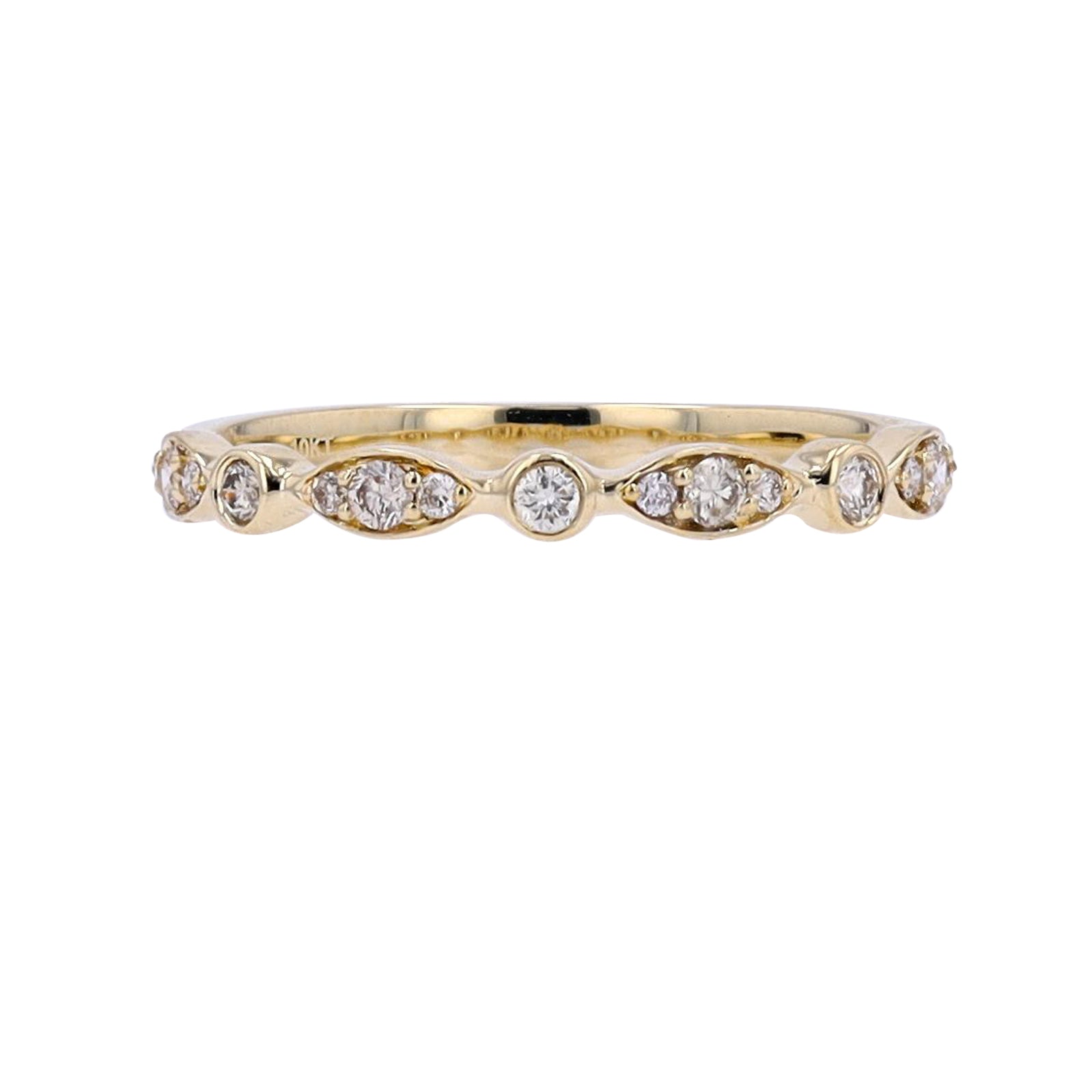 10K Diamond Stackable Wedding Band<p><strong>More Colors Available</p></strong>