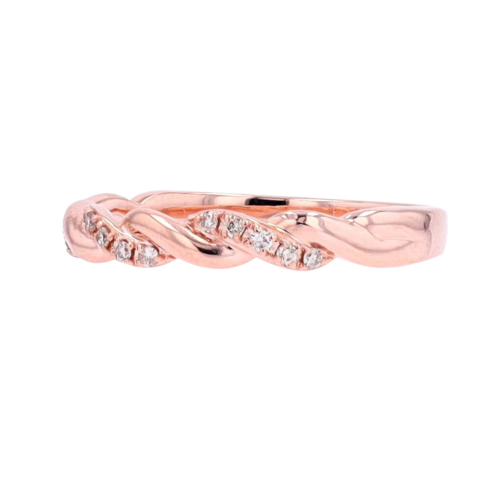 10K Diamond Twisted Band<p><strong>More Colors Available</p></strong>