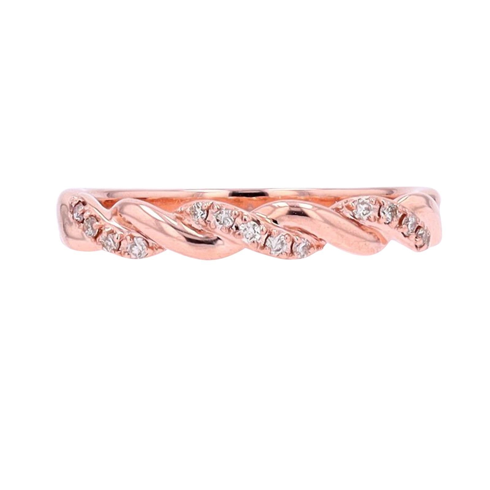 10K Diamond Twisted Band<p><strong>More Colors Available</p></strong>