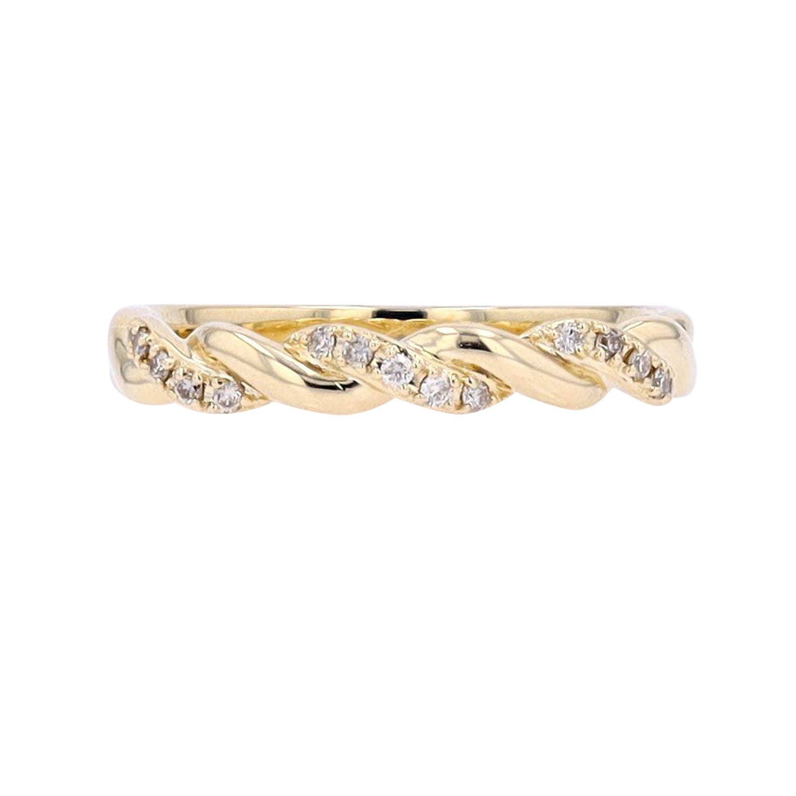 10K Diamond Twisted Band<p><strong>More Colors Available</p></strong>