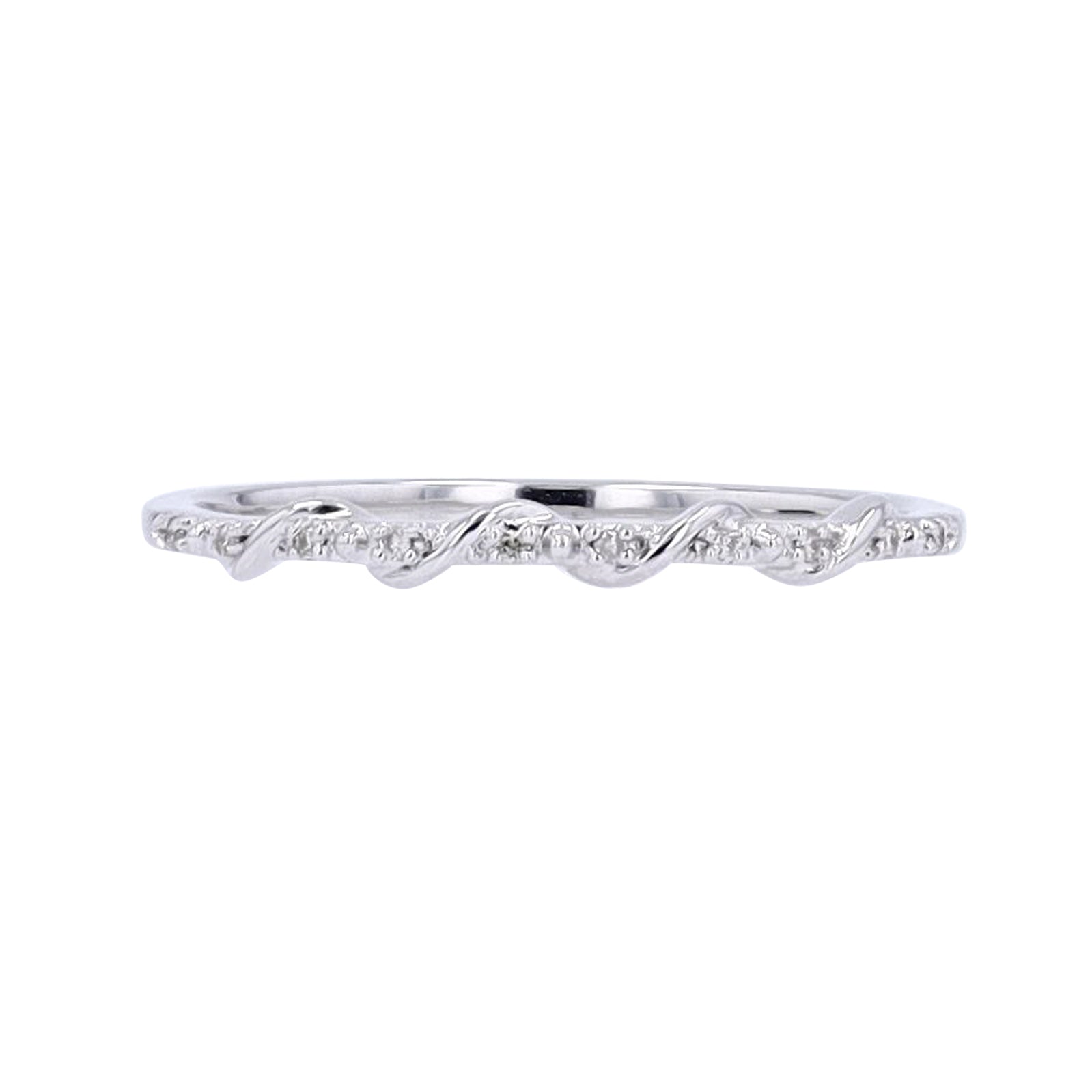 10K Diamond Twisted Stackable Band<p><strong>More Colors Available</p></strong>