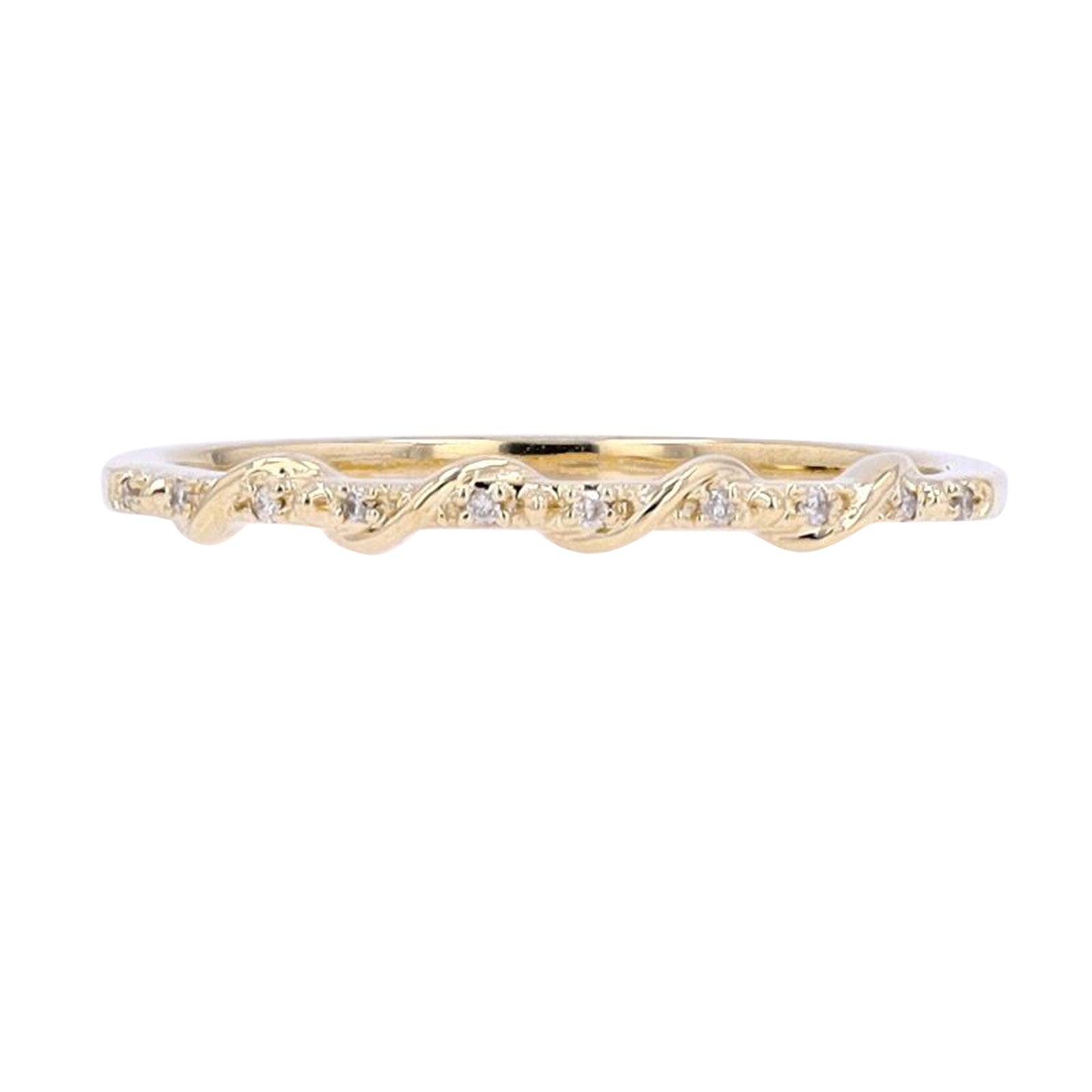 10K Diamond Twisted Stackable Band<p><strong>More Colors Available</p></strong>