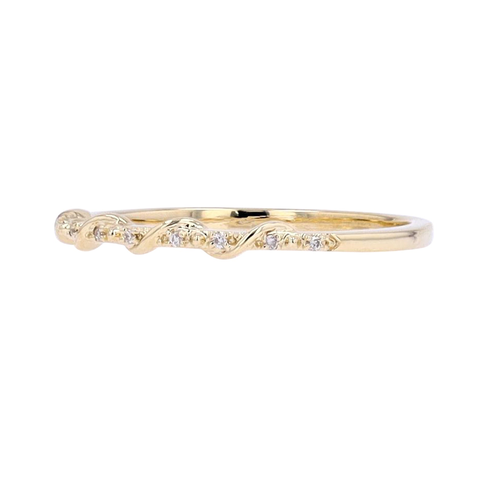 10K Diamond Twisted Stackable Band<p><strong>More Colors Available</p></strong>