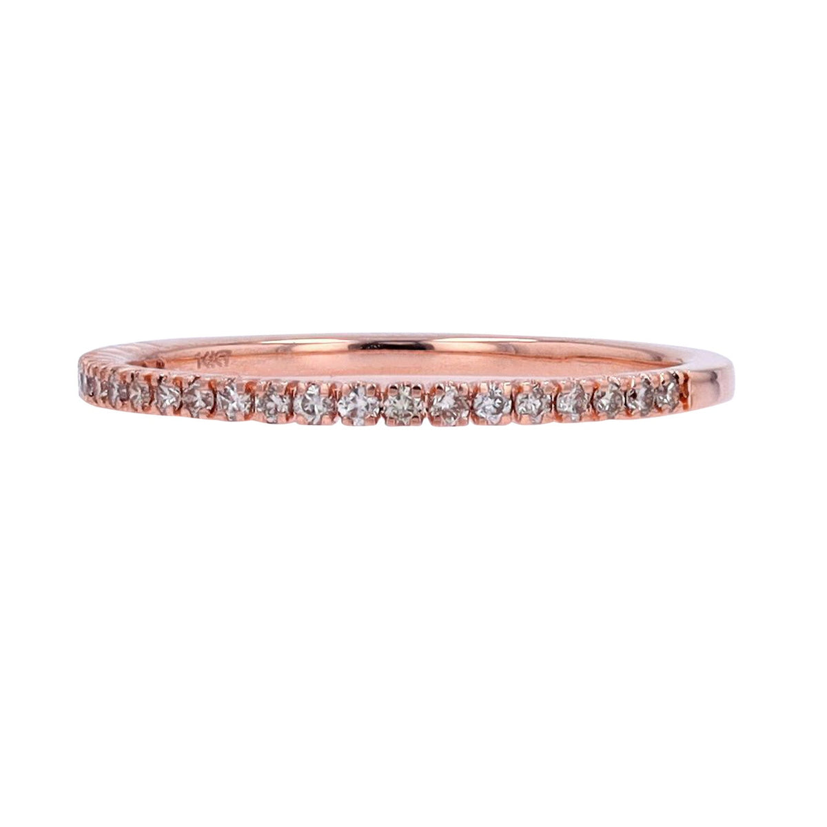 14K Diamond Wedding Band