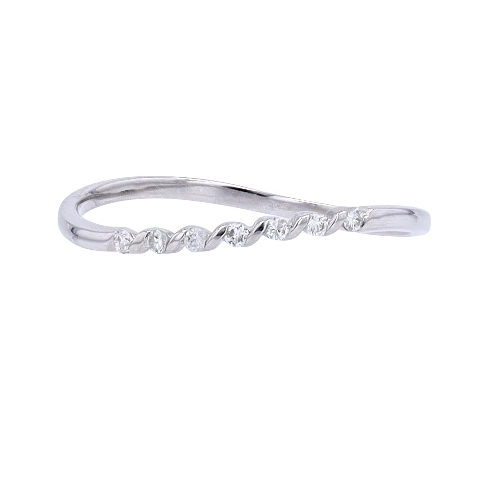 10K WG Diamond Stackable Ring