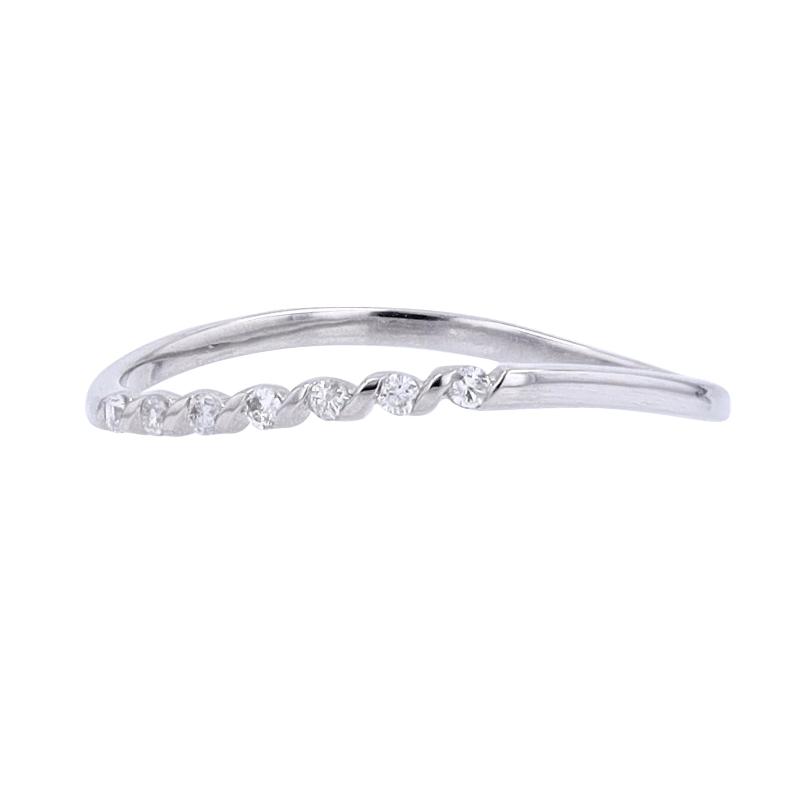 10K WG Diamond Stackable Ring