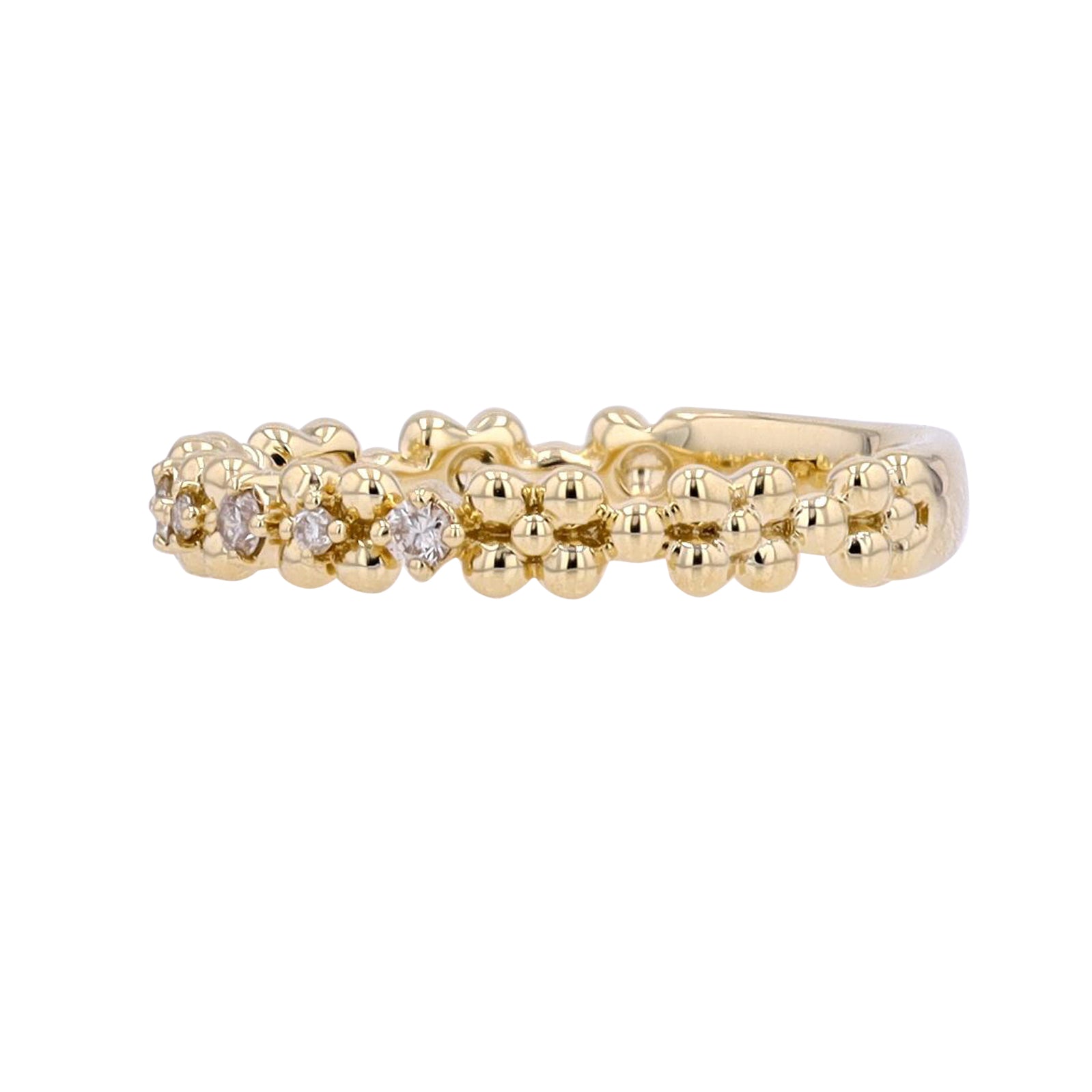 10K Diamond Beaded Stackable Band<p><strong>More Colors Available</p></strong>
