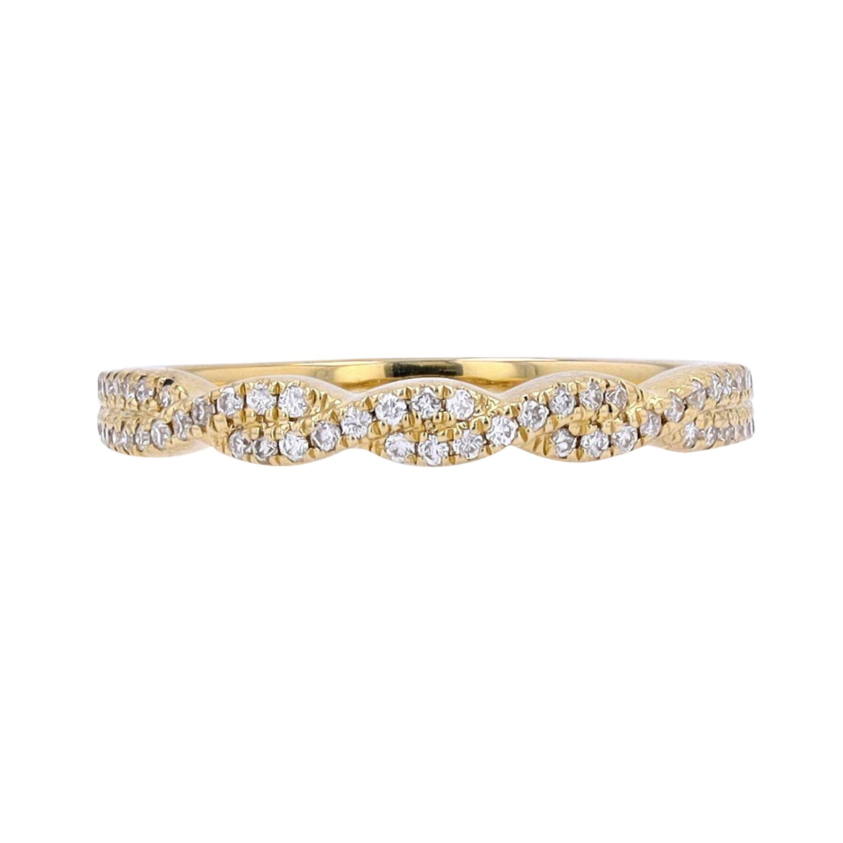 14K Twisted Diamond Band<p><strong>More Colors Available</p></strong>