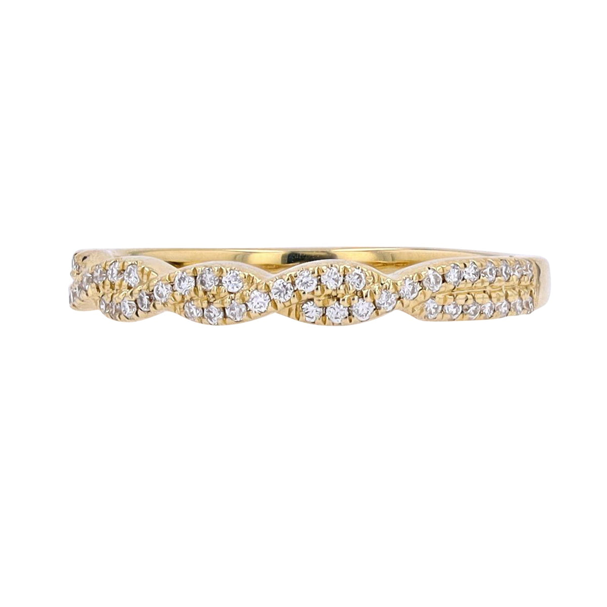14K Twisted Diamond Band<p><strong>More Colors Available</p></strong>