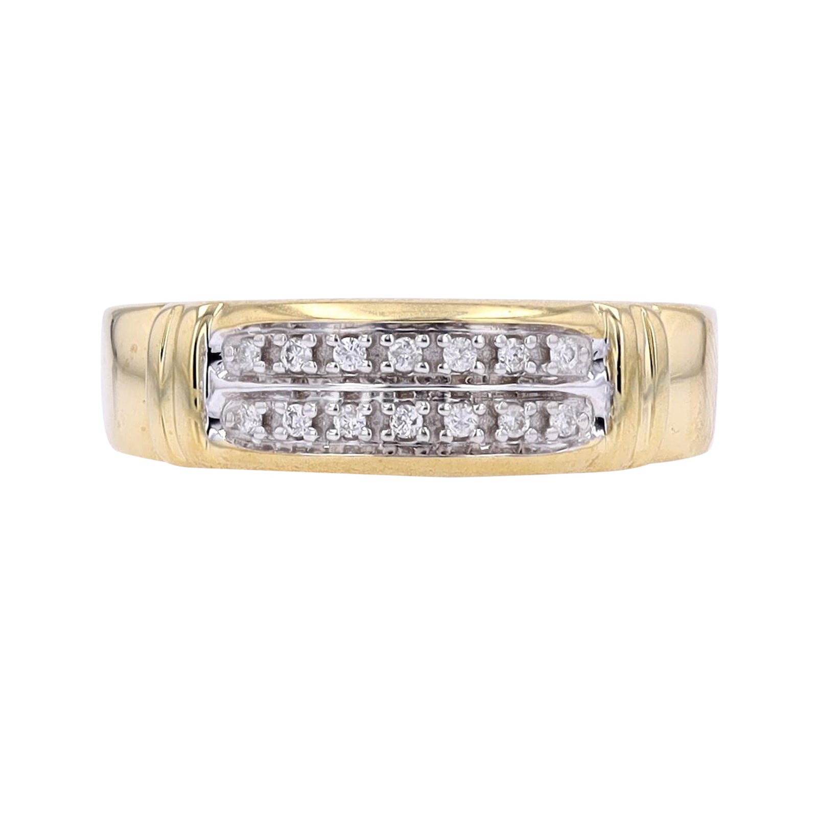 10K YG 0.07 CTW Diamond Wedding Band
