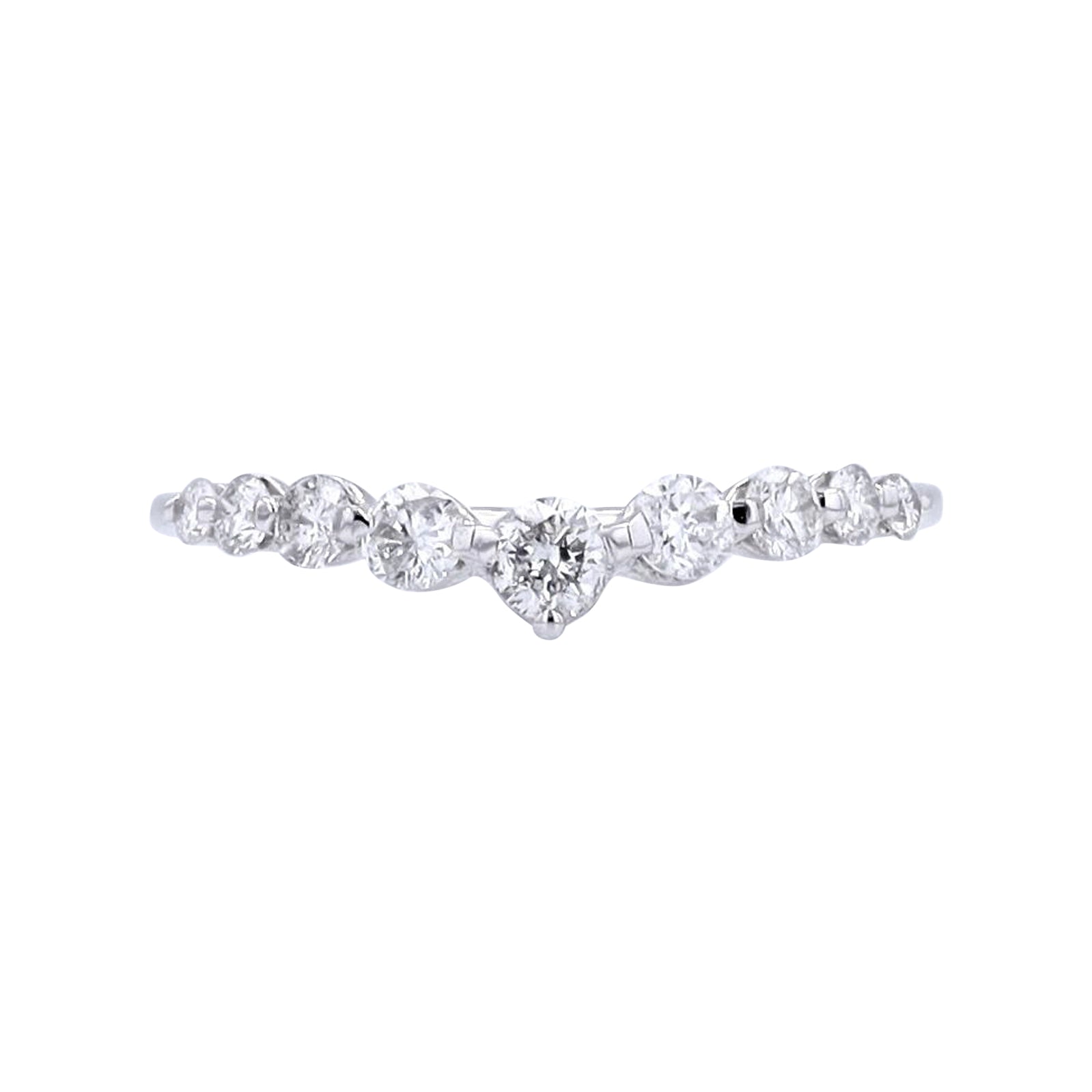 14K WG 1/2 CTW Diamond Chevron Band<p><strong>$289</p></strong>