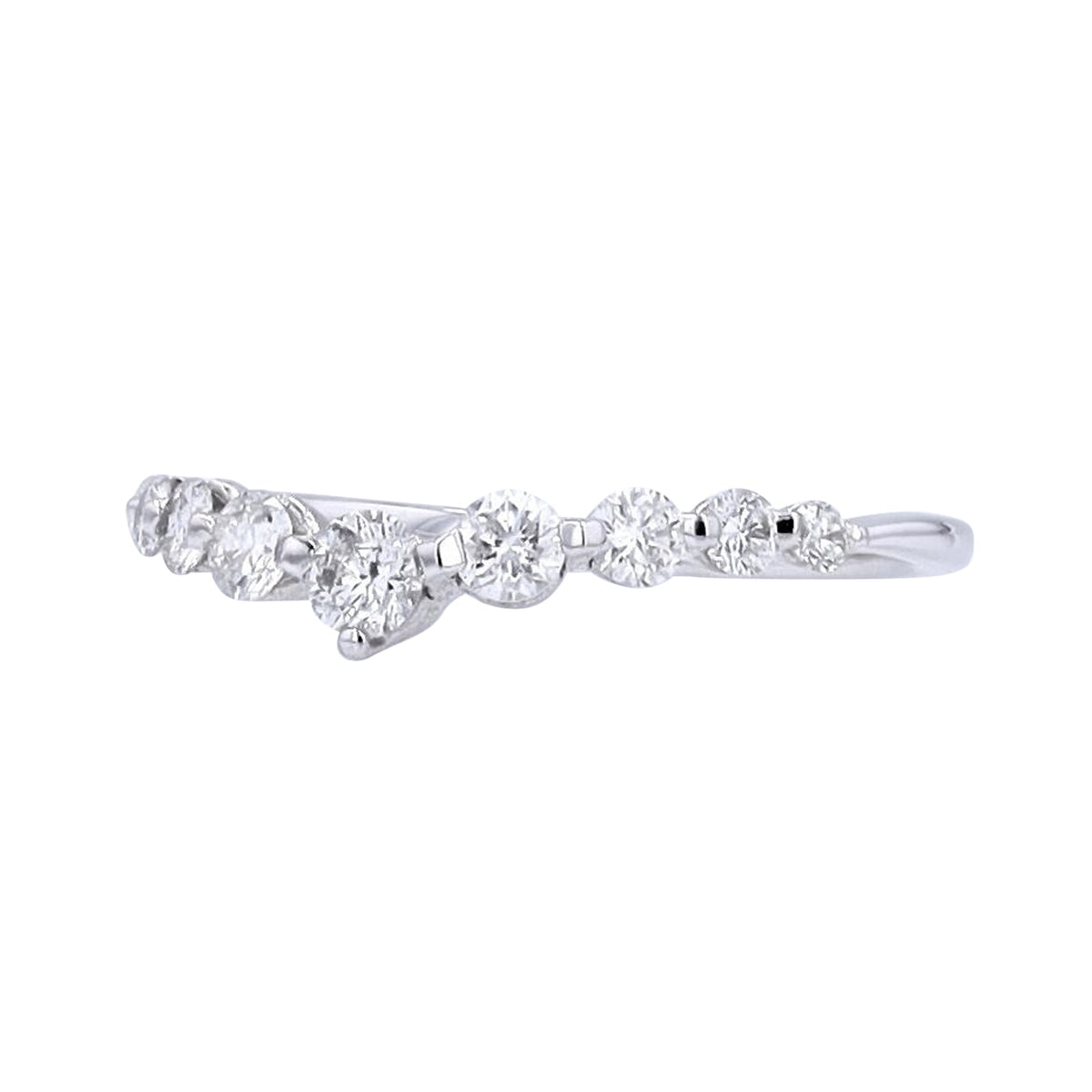 14K WG 1/2 CTW Diamond Chevron Band<p><strong>$289</p></strong>